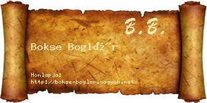 Bokse Boglár névjegykártya